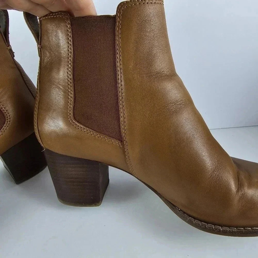 Madewell Regan pull on boot in Saddle brown Booties Short Heeled - Picture 8 of 14